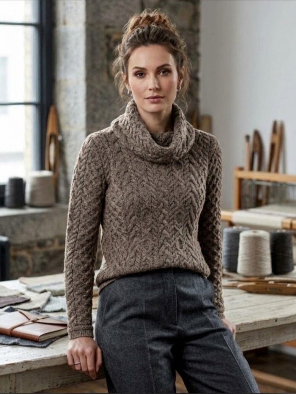 Aran Mōr Ireland sweater made from 100% Merino Wool, handcrafted in Ireland